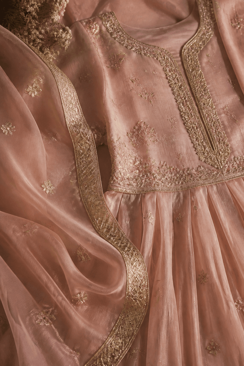Gotta border on blush chiffon
