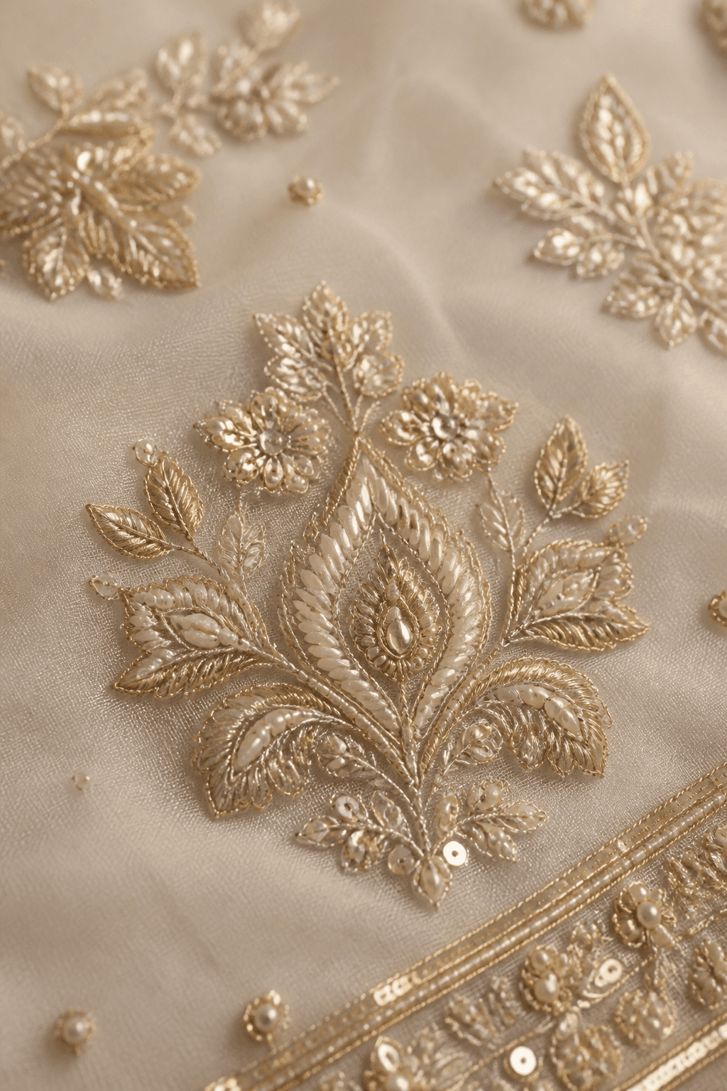 Haveli Organza Unstitched by Aneela & Sons — Pakistani unstitched in organza with zardozi, alternate angle, lahore