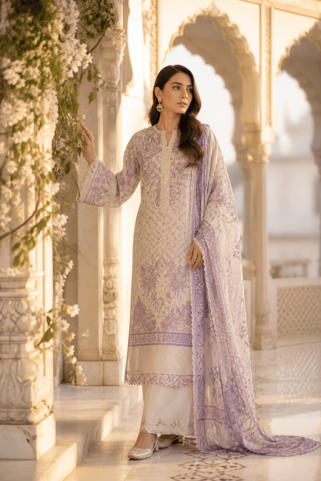 Lilac lawn terrace editorial